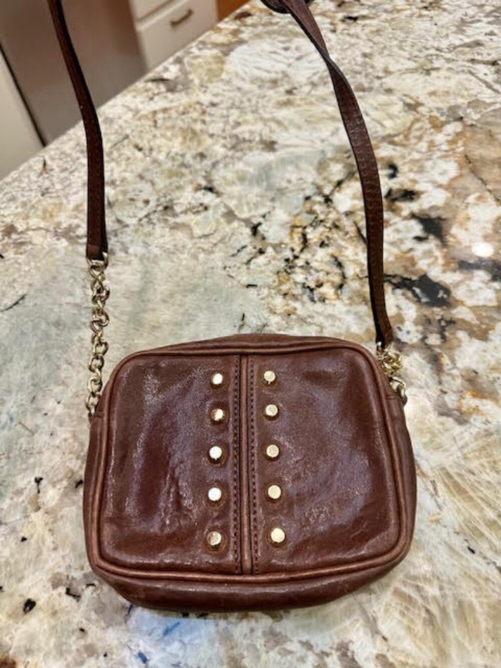 Michael Kors Brown Leather Crossbody Bag